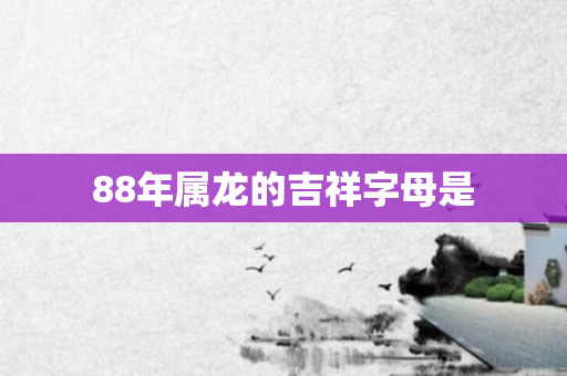 88年属龙的吉祥字母是