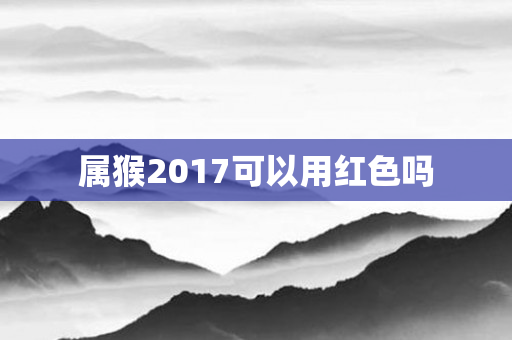 属猴2017可以用红色吗