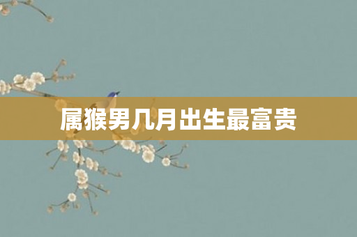 属猴男几月出生最富贵