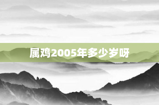 属鸡2005年多少岁呀
