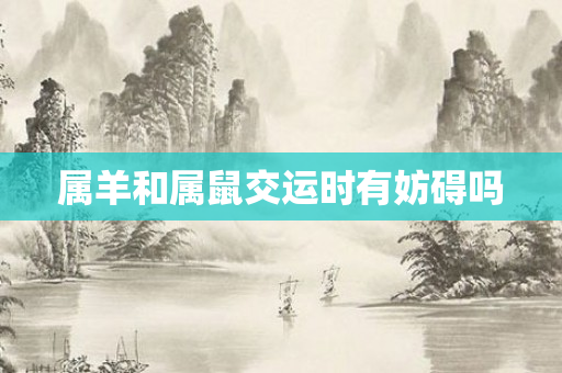 属羊和属鼠交运时有妨碍吗