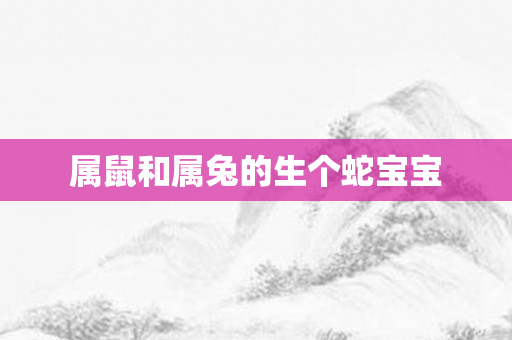 属鼠和属兔的生个蛇宝宝