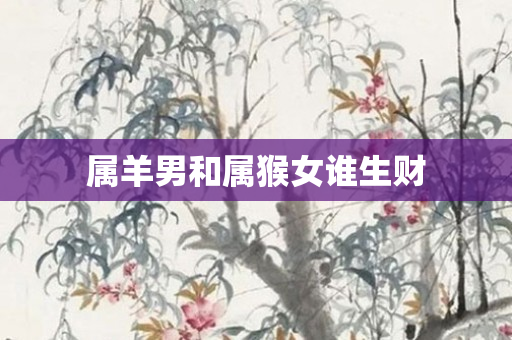 属羊男和属猴女谁生财