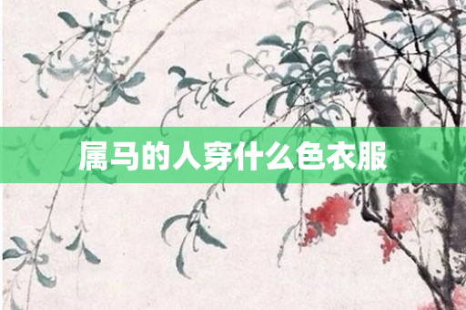属马的人穿什么色衣服