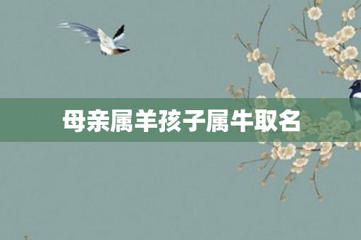 母亲属羊孩子属牛取名