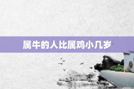 属牛的人比属鸡小几岁