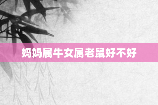 妈妈属牛女属老鼠好不好