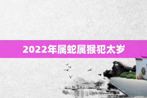 2022年属蛇属猴犯太岁