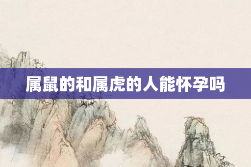 属鼠的和属虎的人能怀孕吗