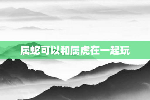 属蛇可以和属虎在一起玩