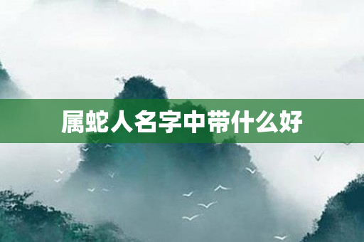 属蛇人名字中带什么好