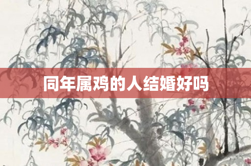 同年属鸡的人结婚好吗