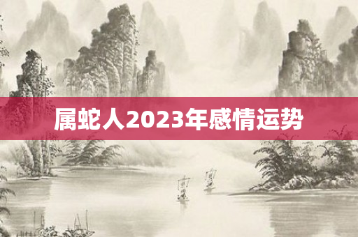 属蛇人2023年感情运势