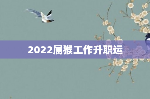 2022属猴工作升职运