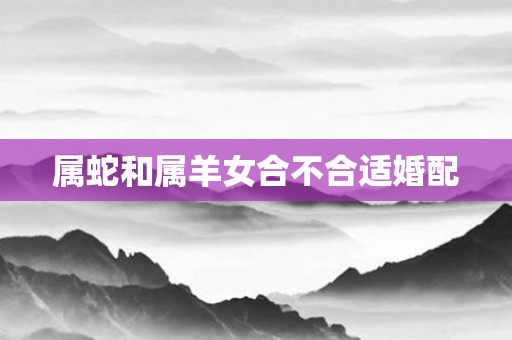 属蛇和属羊女合不合适婚配