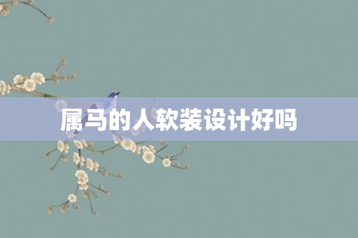 属马的人软装设计好吗