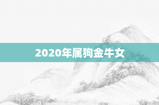 2020年属狗金牛女