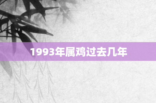 1993年属鸡过去几年