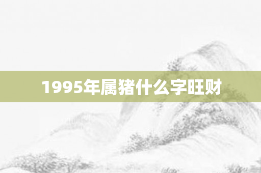 1995年属猪什么字旺财