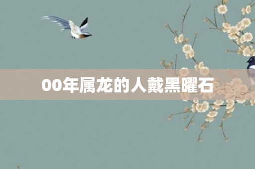 00年属龙的人戴黑曜石
