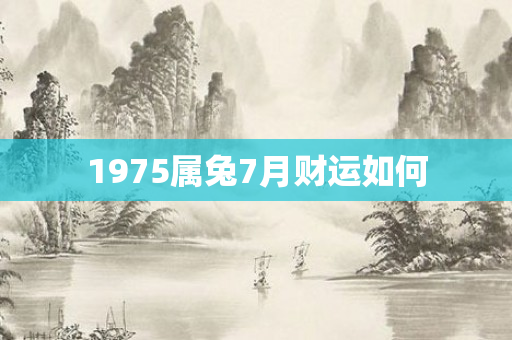 1975属兔7月财运如何