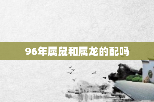 96年属鼠和属龙的配吗