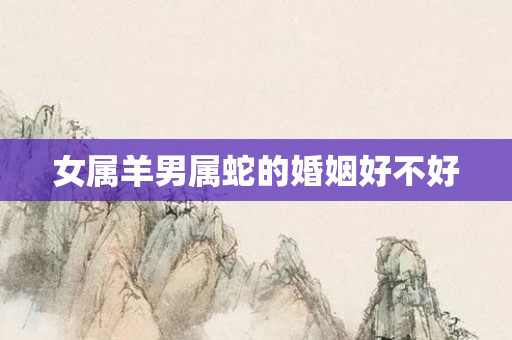 女属羊男属蛇的婚姻好不好