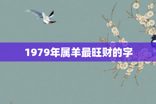 1979年属羊最旺财的字