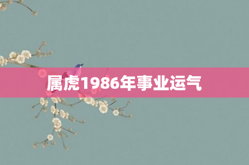属虎1986年事业运气