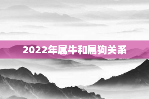 2022年属牛和属狗关系