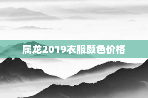 属龙2019衣服颜色价格