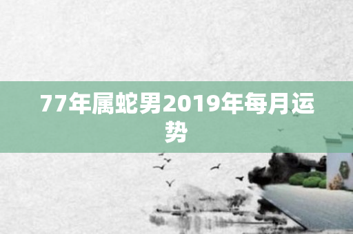 77年属蛇男2019年每月运势