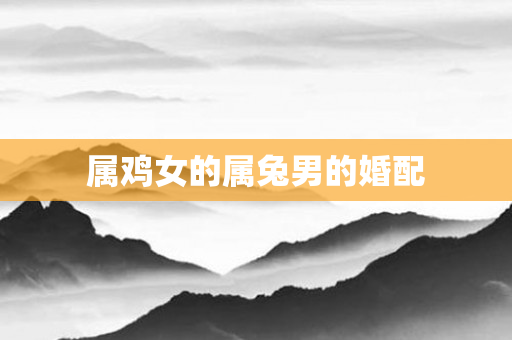 属鸡女的属兔男的婚配
