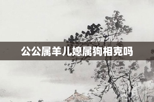 公公属羊儿媳属狗相克吗