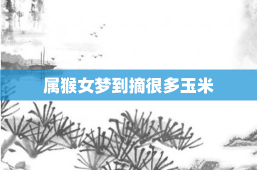 属猴女梦到摘很多玉米