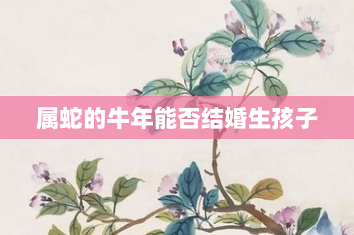 属蛇的牛年能否结婚生孩子