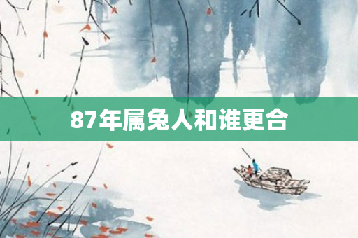 87年属兔人和谁更合