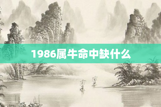 1986属牛命中缺什么
