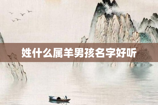 姓什么属羊男孩名字好听