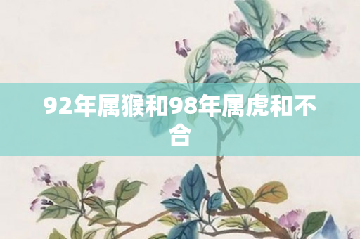 92年属猴和98年属虎和不合