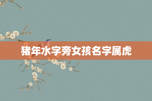 猪年水字旁女孩名字属虎