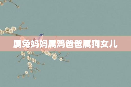 属兔妈妈属鸡爸爸属狗女儿