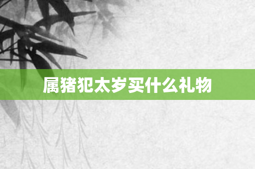 属猪犯太岁买什么礼物