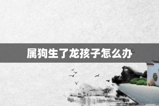 属狗生了龙孩子怎么办