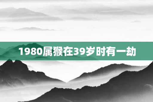 1980属猴在39岁时有一劫