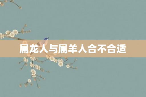 属龙人与属羊人合不合适