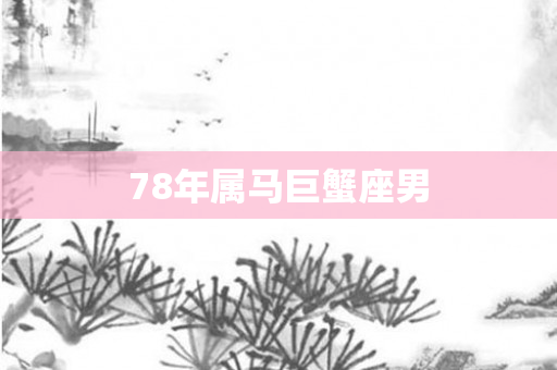 78年属马巨蟹座男