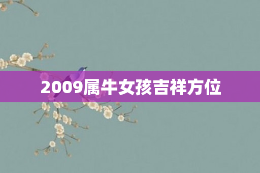2009属牛女孩吉祥方位