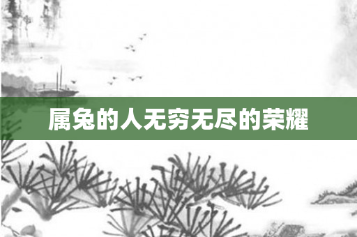 属兔的人无穷无尽的荣耀