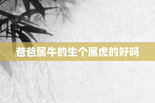 爸爸属牛的生个属虎的好吗